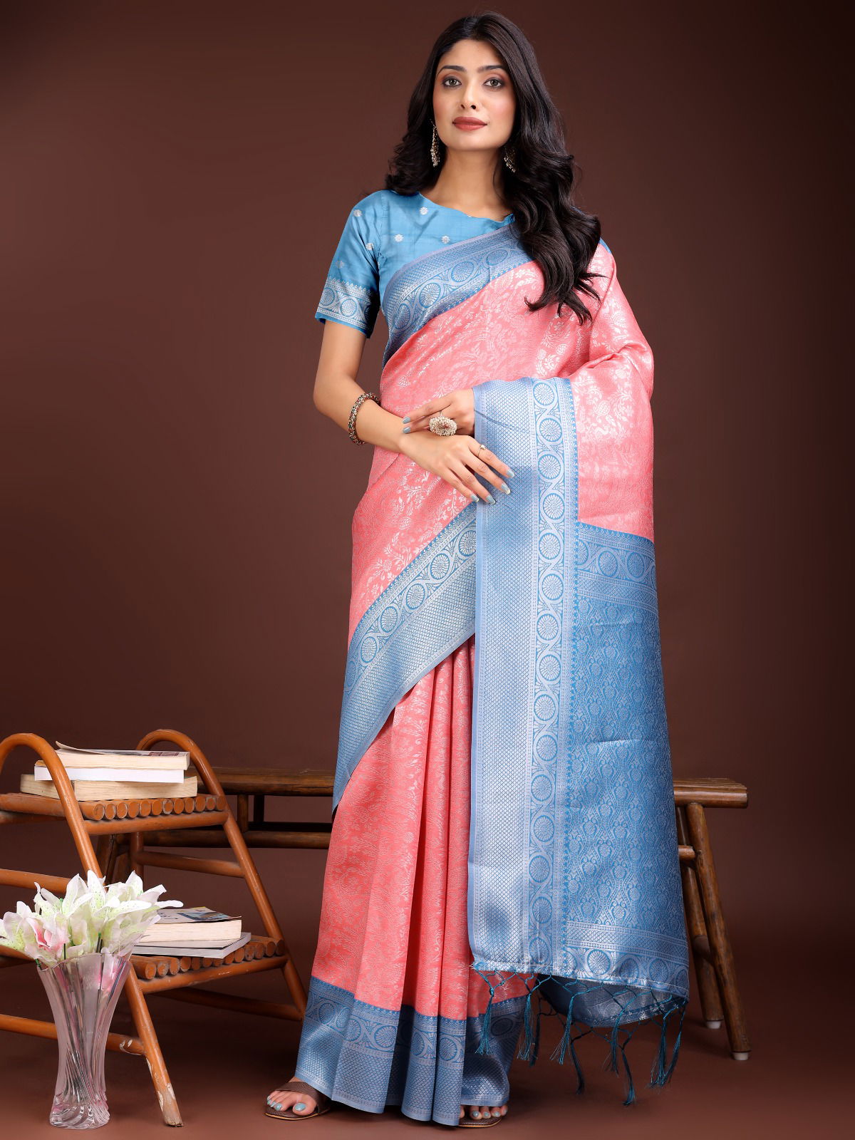Crackle By Astita Lichi Silk Online Wedding Wear Saree Wholesale